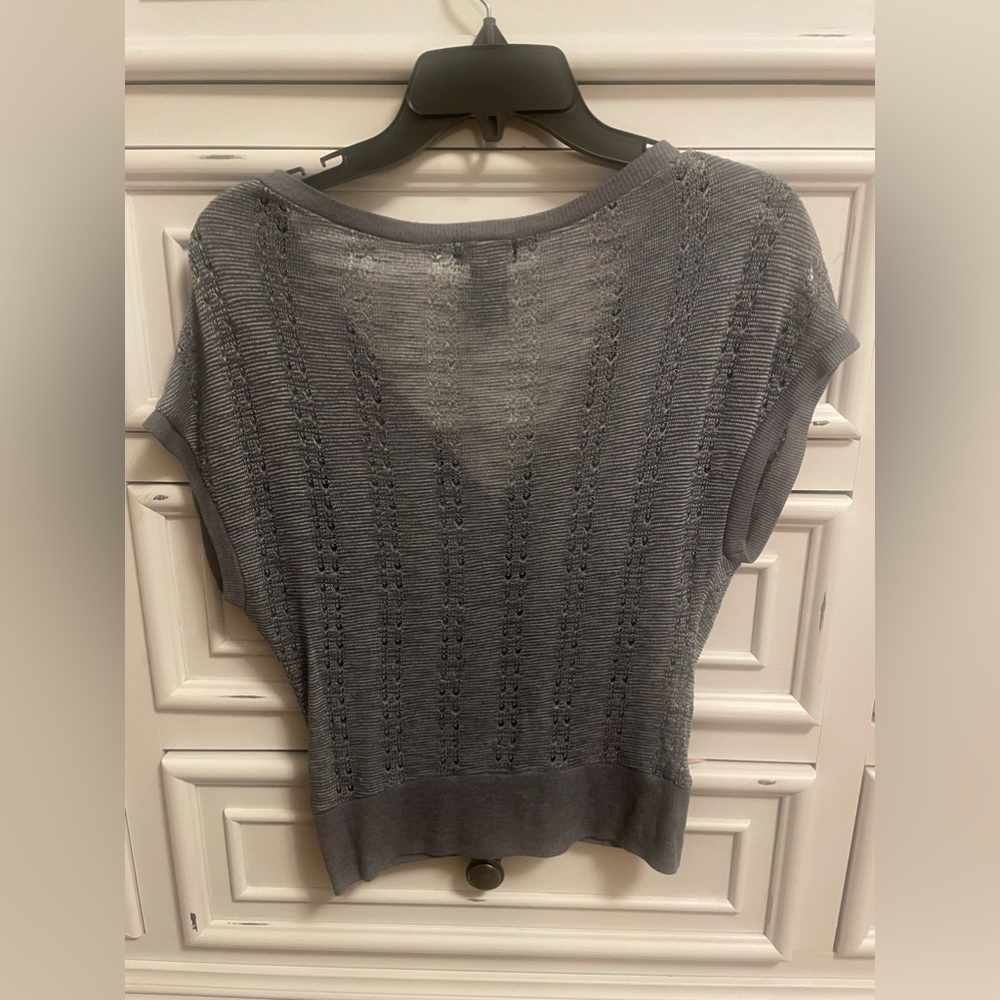 **Buy 4 Get 1 Free. $5 items only!  Gray Blouse. - Picture 2 of 2